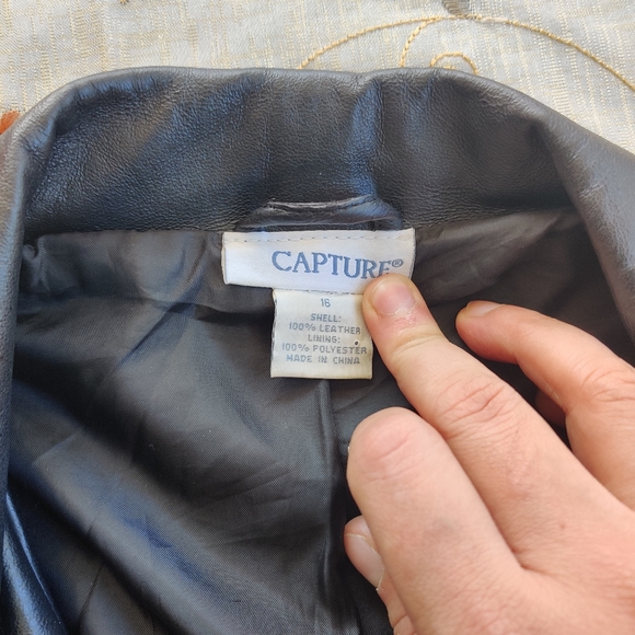 Sold✨100% leather blazer Jacket - Picture 6 of 11